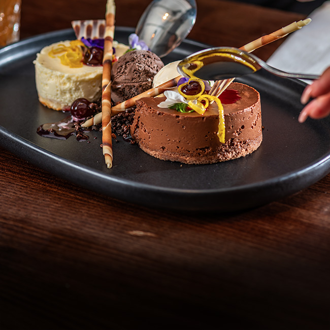 Dessert menu at The Corner House