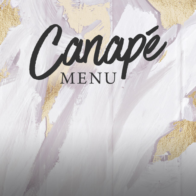 Canapé menu at The Corner House